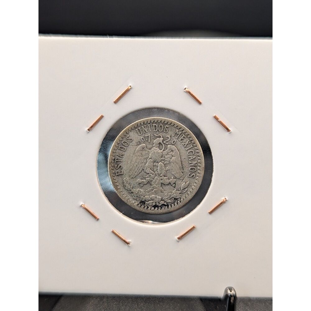 1937 Mexico 20 Centavos Silver Coin 72% Silver Mexican Silver Coin